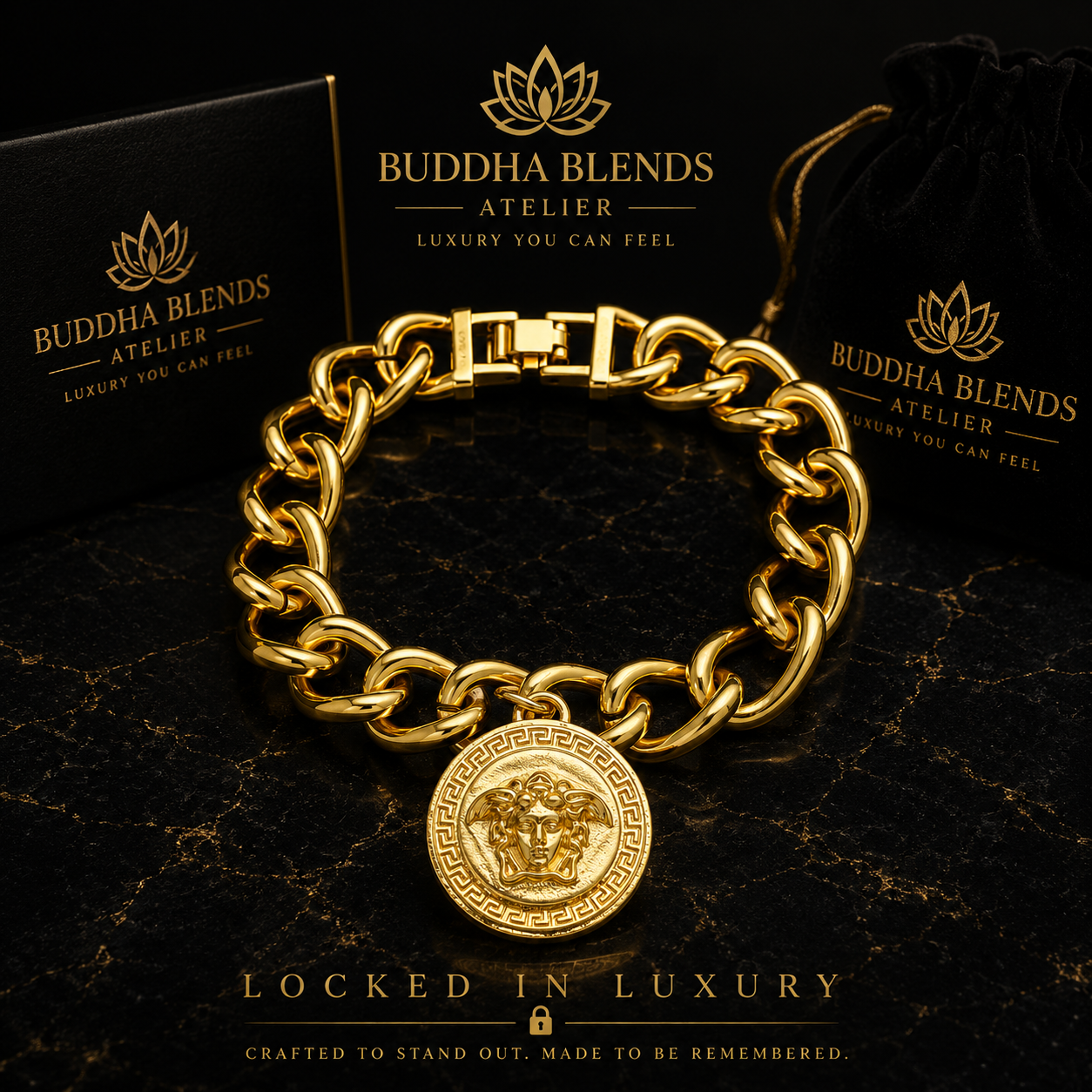 Medusa Cuban Link Necklace