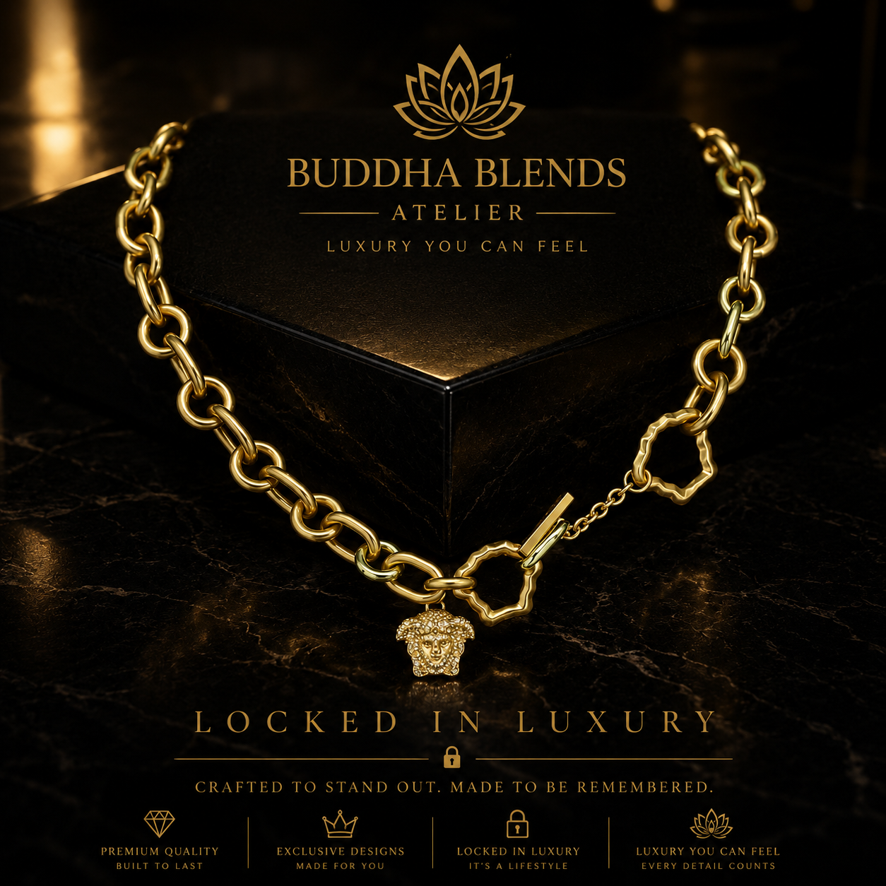 Gold Luxury Statement Necklace