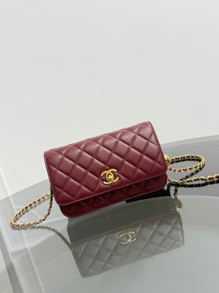 This little Chanel gold ball WOC (Wallet on Chain) is so cute