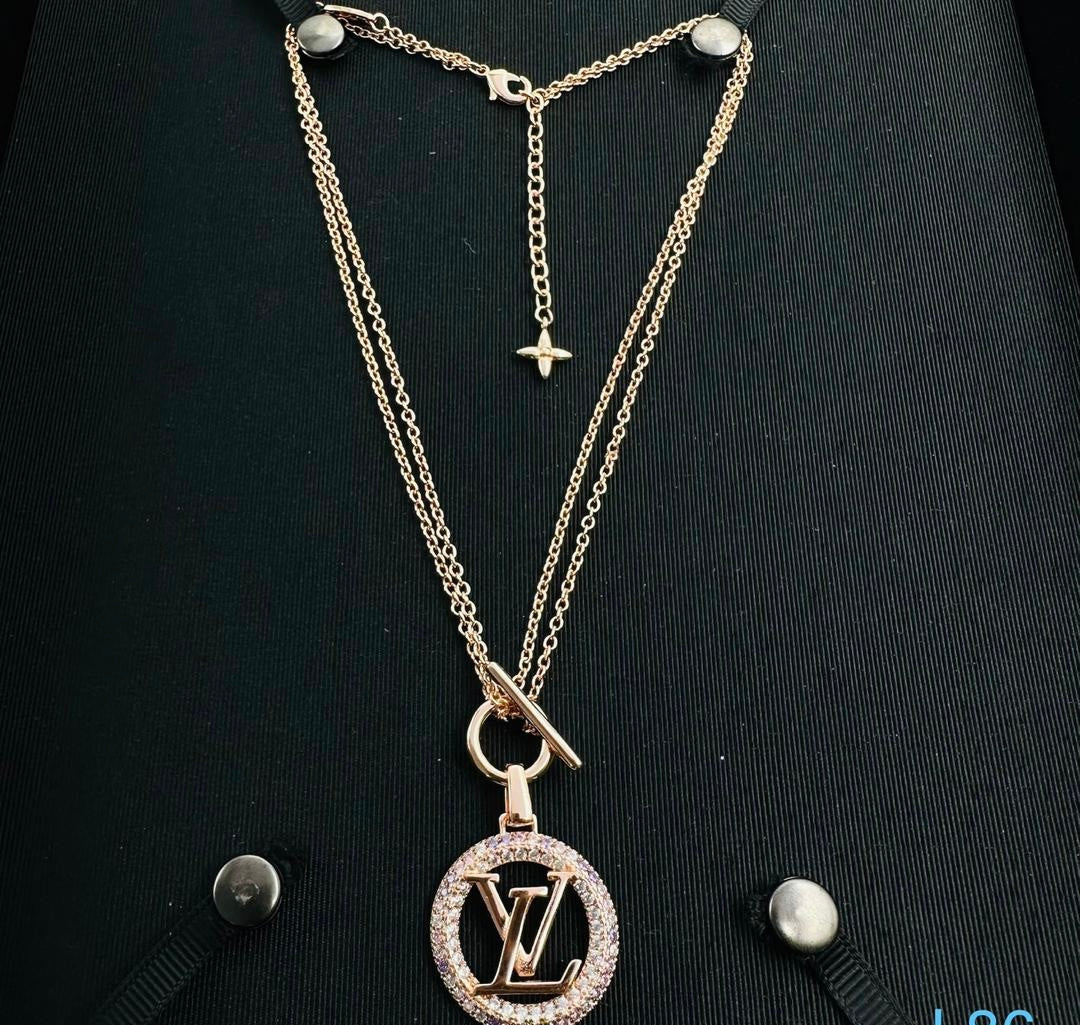 Elysian Crystal Halo Pendant Necklace