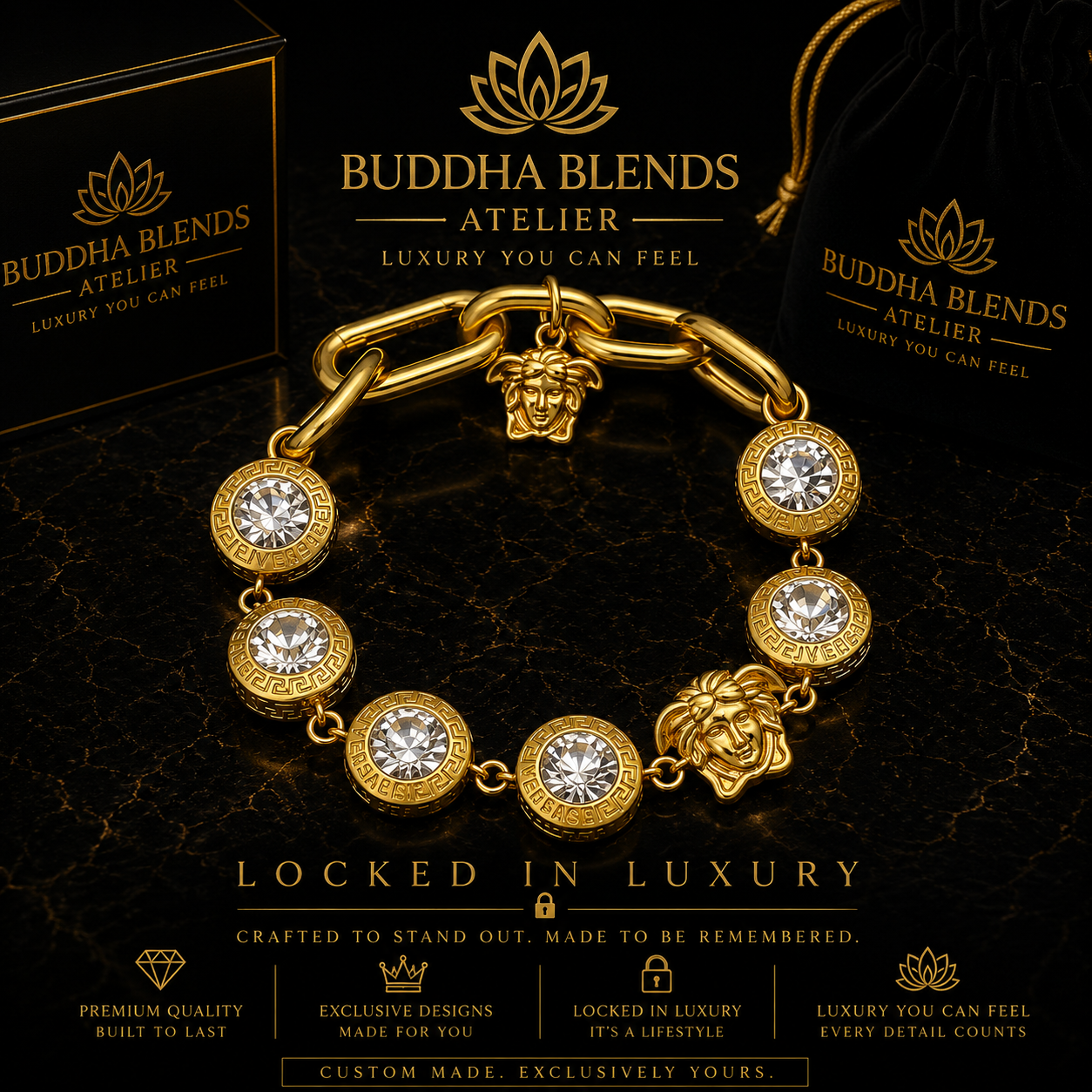 Crystal Medusa Bracelet