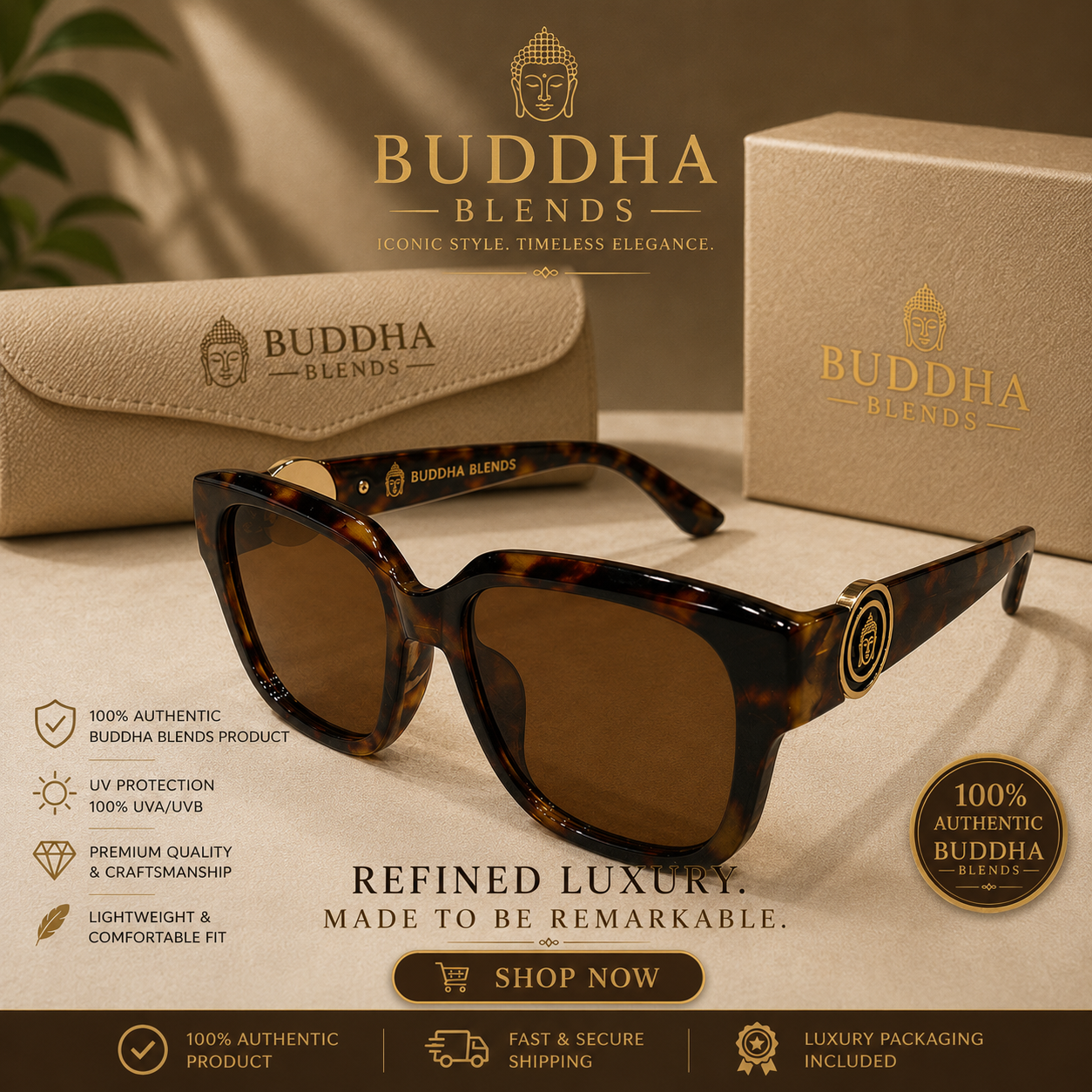 Riviera Tortoise Luxury Sunglasses