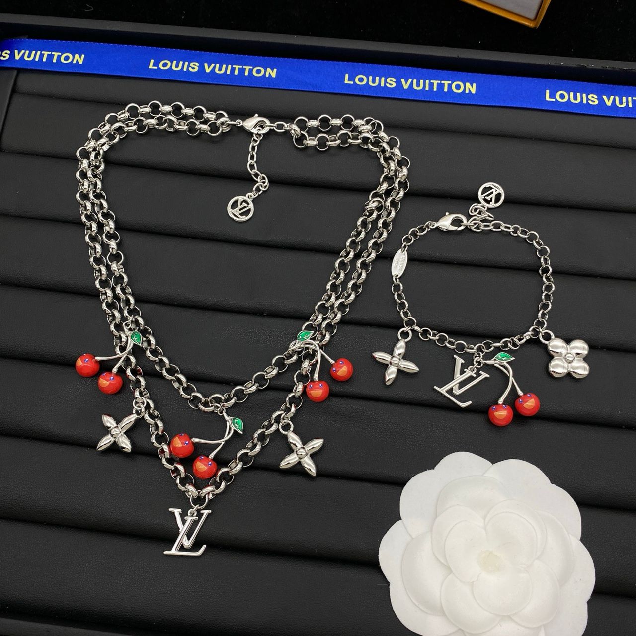 Cherry Luxe Layered Jewelry Set