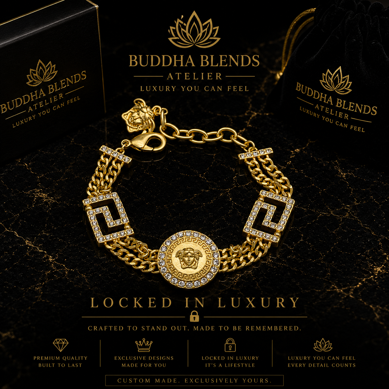Medusa Luxe Link Bracelet