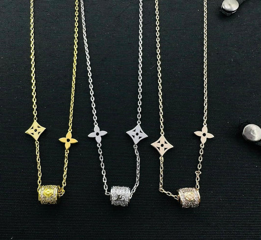 Radiant Clover Crystal Pendant Necklace