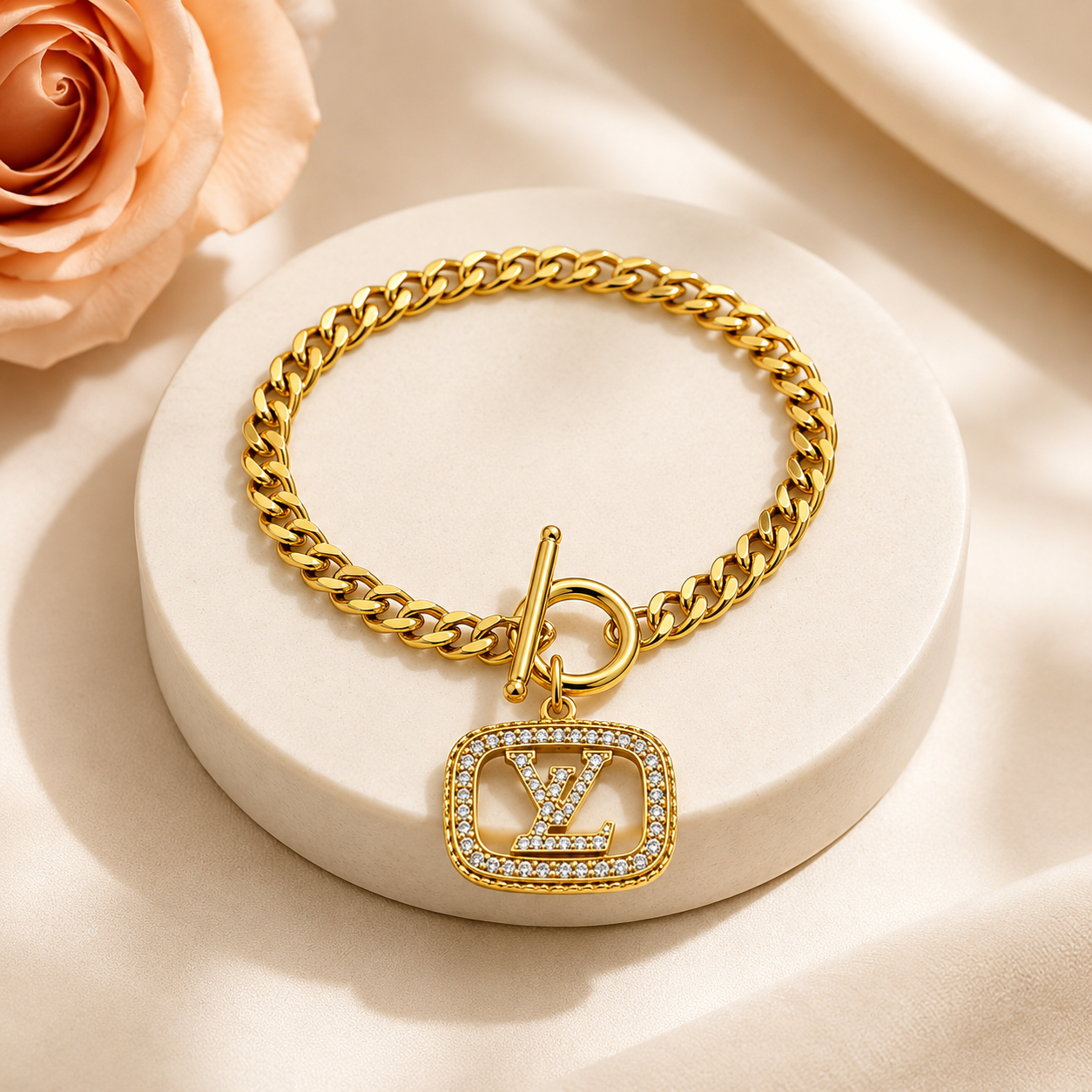 Crown Jewel Cuban Link Bracelet