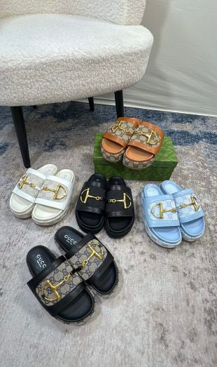 GU PLATFORM SANDALS